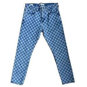 PACSUN Toby Slim Taper Vintage Men’s Checkered Loose Jeans Size 29
